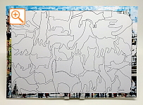 フォトモザイクジグソー　A4サイズ　ピース形状猫　54ピース　台紙